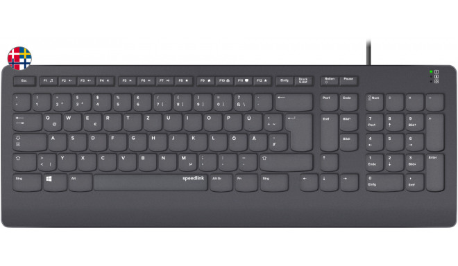 Speedlink keyboard Hi-Genic Nordic (SL-640009-BK-NC) (opened package)