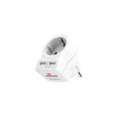 Skross In-line socket + USB White