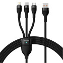 Baseus Baseus Flash Series II cable USB - USB Type C / Lightning / micro USB 100 W 1.2 m black (CASS
