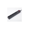 EnerGenie Surge Protector SPG5-C-10/ 3 m/ 5 Sockets/ Black