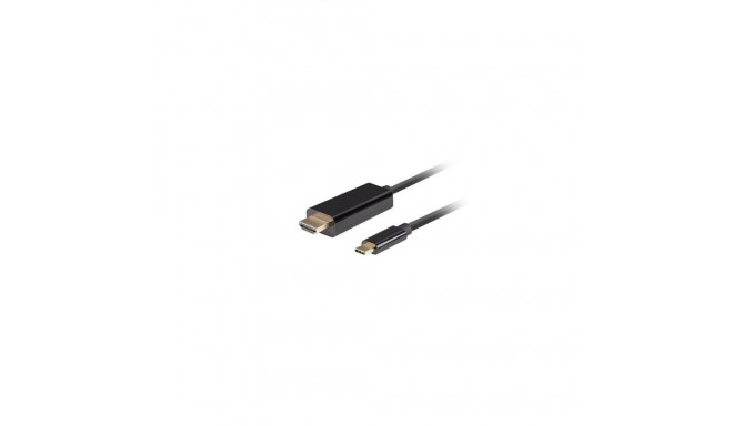 Lanberg USB-C to HDMI Cable, 1 m 4K/60Hz, Black