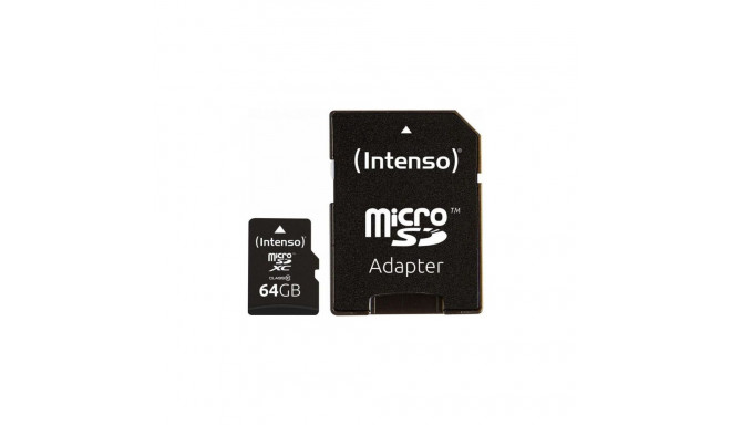 Intenso MEMORY MICRO SDXC 64GB C10/W/ADAPTER 3413490