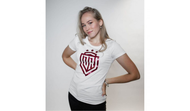 Dinamo - Women's T-SHIRT XS «DINAMO» WITH RED METALLIC PRINTING White
