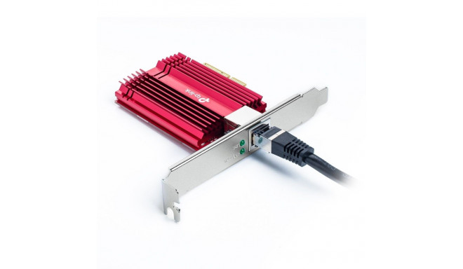 Network Card - TP-Link TX401 10Gbps Internal Red TP-Link TX401 10Gbps Internal Ethernet Network Card