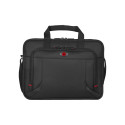 Sülearvutikott Wenger Prospectus 16" Laptop Briefcase with 10" Tablet Pocket, must, 15L, 42x15x33cm,