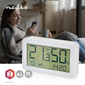 Nedis ZBSC30WT digital weather station White LCD Battery