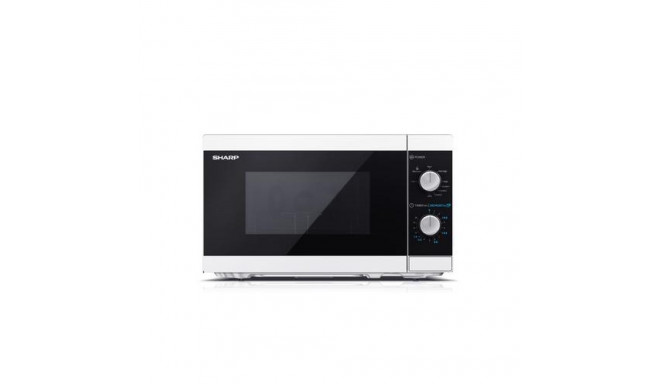 Sharp YC-MG01E-W microwave Black, White Grill microwave Countertop 20 L 800 W