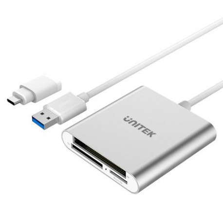UNITEK Y-9313 card reader USB 3.2 Gen 1 (3.1 Gen 1) Silver