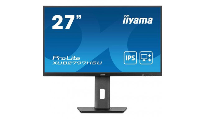 iiyama ProLite 27” IPS technology panel with 1ms MPRT, 100Hz refresh rate, USB-Hub and height adjust