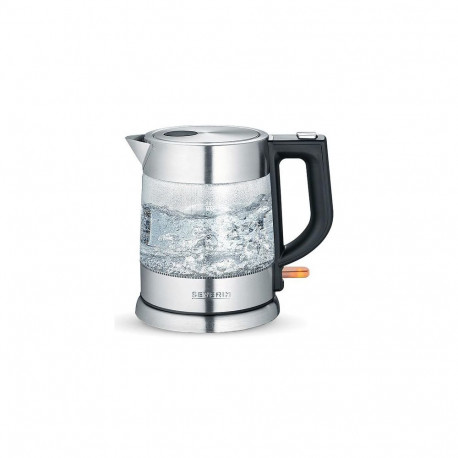 Severin WK 3468 electric kettle 1 L 2200 W Black, Stainless steel, Transparent