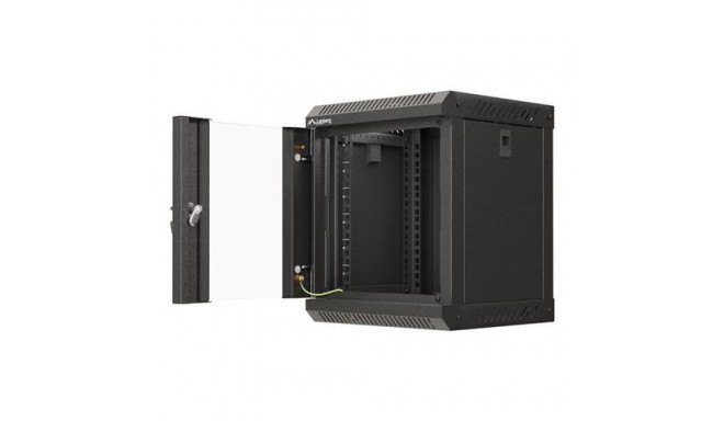 Lanberg WF11-3306-10B rack cabinet 6U Wall mounted rack Black