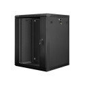 Lanberg WF01-6615-10B rack cabinet 15U Wall mounted rack Black