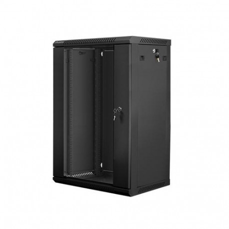 Lanberg WF01-6418-10B rack cabinet 18U Wall mounted rack Black