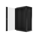 Lanberg WF01-6422-10B rack cabinet 22U Wall mounted rack Black
