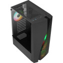 Aerocool WAVEBKV3 ATX PC Case Tempered Glass 4xRGB Fans Black