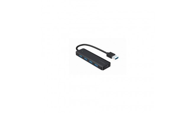 Gembird UHB-U3P4P-02 interface hub USB 3.2 Gen 1 (3.1 Gen 1) Type-A 5000 Mbit/s Black