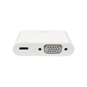 LogiLink 0.14m, 2xUSB-C/VGA USB graphics adapter 1920 x 1200 pixels White
