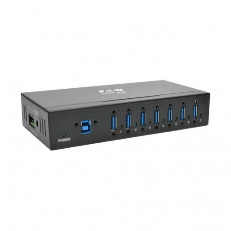 Tripp Lite U360-007-IND 7-Port Industrial-Grade USB 3.x (5Gbps) Hub - 20 kV ESD Immunity, Metal Hous
