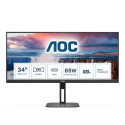 AOC V5 U34V5C/BK computer monitor 86.4 cm (34&quot;) 3440 x 1440 pixels UltraWide Quad HD LCD Bl