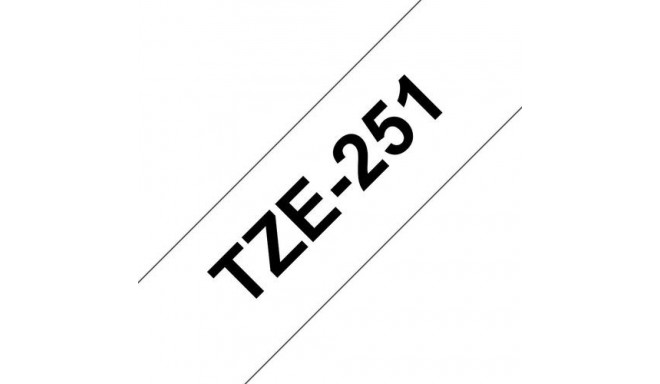 Brother TZE-251 label-making tape Black on white