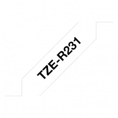 Brother TZE-R231 label-making tape Black on white
