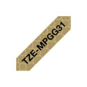 Brother TZE-MPGG31 label-making tape Black on gold