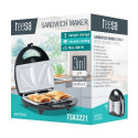 Teesa TSA3221 sandwich maker 800 W Black, Stainless steel