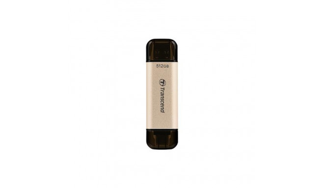 Transcend JetFlash 930C USB flash drive 512 GB USB Type-A / USB Type-C 3.2 Gen 1 (3.1 Gen 1) Gold
