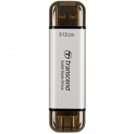 Transcend ESD310 512 GB USB Type-A to USB Type-C 3.2 Gen 2 (3.1 Gen 2) Silver