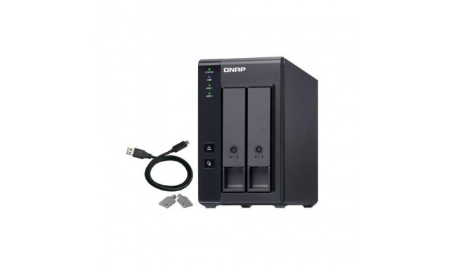 QNAP TR-002 storage drive enclosure HDD/SSD enclosure Black 2.5/3.5&quot;