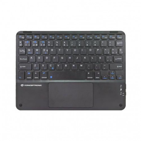 Conceptronic TOBIN01BES 10-inch Bluetooth Touchpad Keyboard, QWERTY Spanish