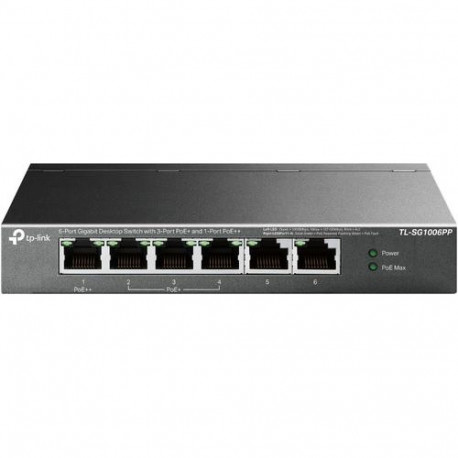 TP-Link 6-Port Gigabit Desktop Switch with 3-Port PoE+ and 1-Port PoE++