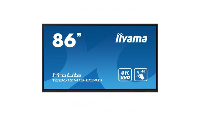 iiyama TE8612MIS-B3AG Signage Display Kiosk design 2.18 m (86&quot;) LCD Wi-Fi 400 cd/m² 4K Ultr