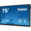 iiyama TE7512MIS-B3AG Signage Display Kiosk design 190.5 cm (75&quot;) LCD Wi-Fi 400 cd/m² 4K Ul
