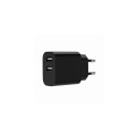 Gembird TA-UC-2A12-01-BK mobile device charger Universal White AC Indoor