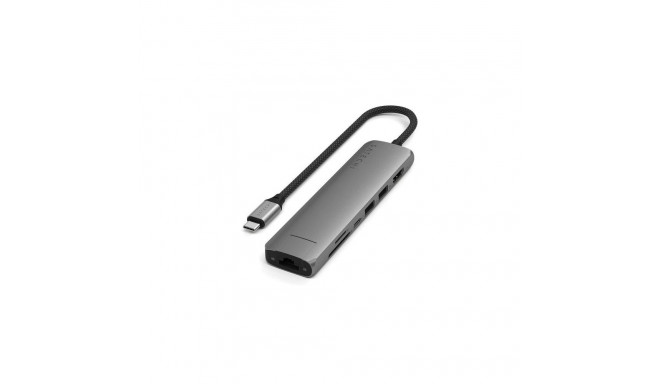 Satechi ST-P7SM interface hub USB Type-C 10000 Mbit/s Grey