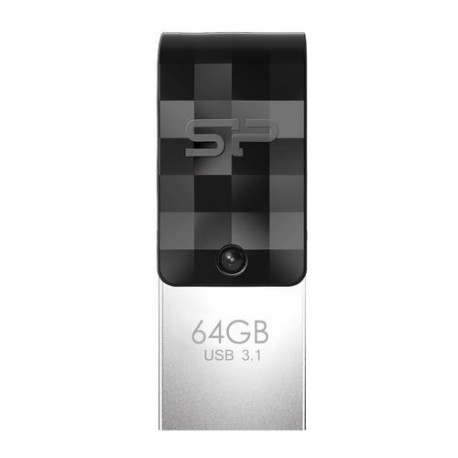 Silicon Power Mobile C31 USB flash drive 64 GB USB Type-A / USB Type-C 3.2 Gen 1 (3.1 Gen 1) Black, 