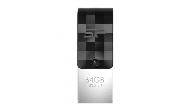 Silicon Power Mobile C31 USB flash drive 64 GB USB Type-A / USB Type-C 3.2 Gen 1 (3.1 Gen 1) Black, 