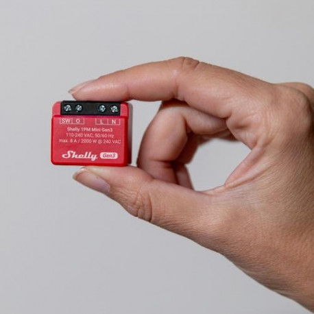 Shelly 1PM Mini Gen3 electrical switch Smart switch 1P Red