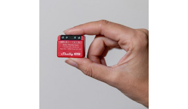 Shelly 1PM Mini Gen3 electrical switch Smart switch 1P Red