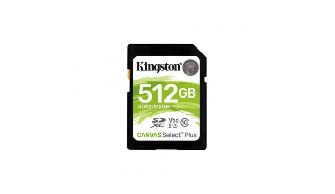 Kingston Technology 512GB SDXC Canvas Select Plus 100R C10 UHS-I U3 V30