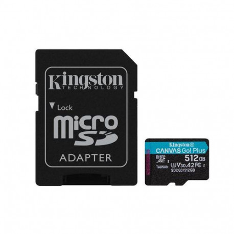Kingston Technology Canvas Go! Plus 512GB microSDXC Canvas Go Plus 170R A2 U3 V30 Card + ADP