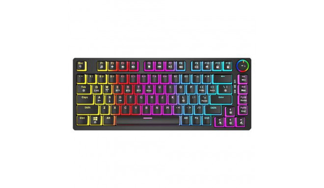 Savio SAVGK-PHENIX RED PUDDING keyboard Gaming USB + RF Wireless + Bluetooth QWERTY US English Black