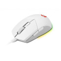 MSI CLUTCH GM11 WHITE Gaming Mouse '2-Zone RGB, upto 5000 DPI, 6 Programmable button, Symme