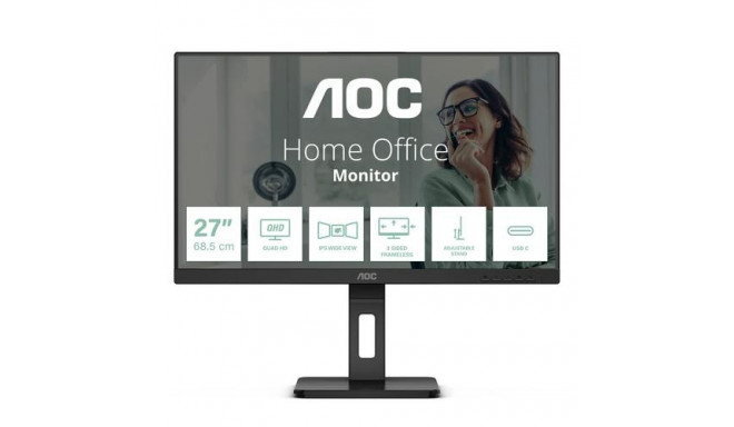 AOC Q27P3CV computer monitor 68.6 cm (27&quot;) 2560 x 1440 pixels Quad HD LED Black