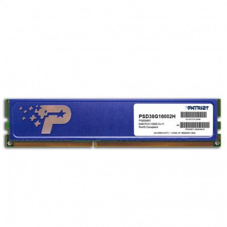 Patriot Memory DDR3 8GB PC3-12800 (1600MHz) DIMM memory module 2 x 4 GB 1500 MHz