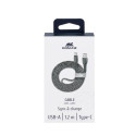 Rivacase PS 6102 GR12 USB cable USB 2.0 1.2 m USB C USB A Grey