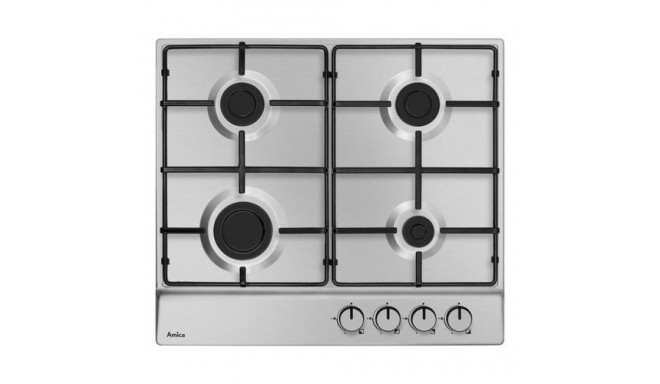 Amica PGA6100BPR hob Brushed steel Built-in 59 cm Gas 4 zone(s)