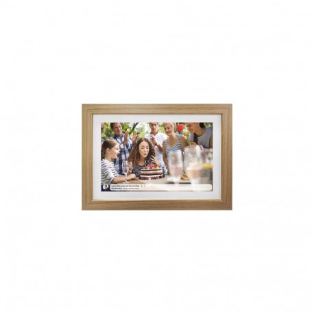 Denver PFF-1042LW digital photo frame Wood 25.6 cm (10.1") Touchscreen Wi-Fi