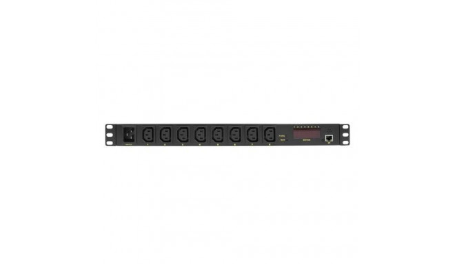 LogiLink PDU8P01 power distribution unit (PDU) 8 AC outlet(s) 1U Black